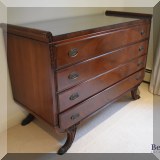 F27. Williamsport Furniture Company 4-drawer dresser. 36”h x 51”w x 22”w 
